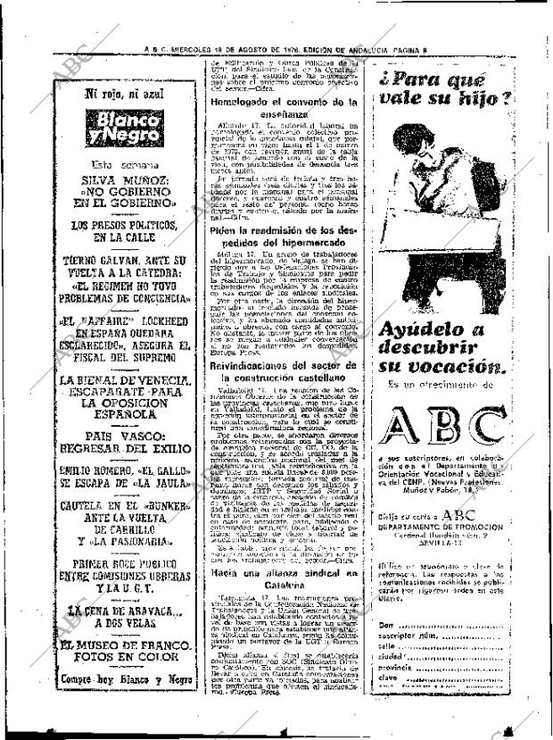 ABC SEVILLA 18-08-1976 página 22