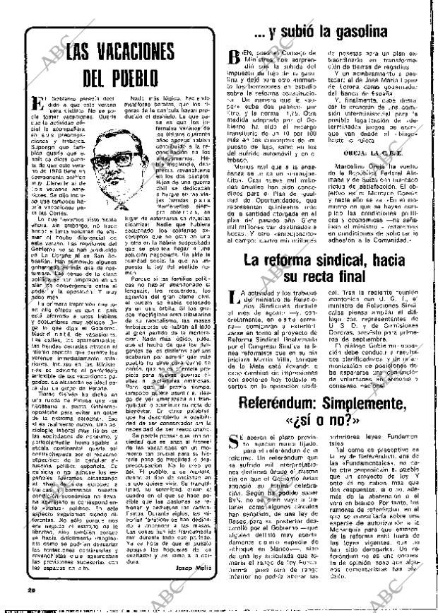 BLANCO Y NEGRO MADRID 28-08-1976 página 20
