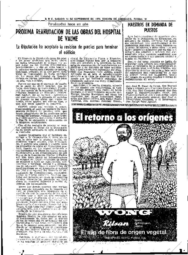 ABC SEVILLA 18-09-1976 página 49