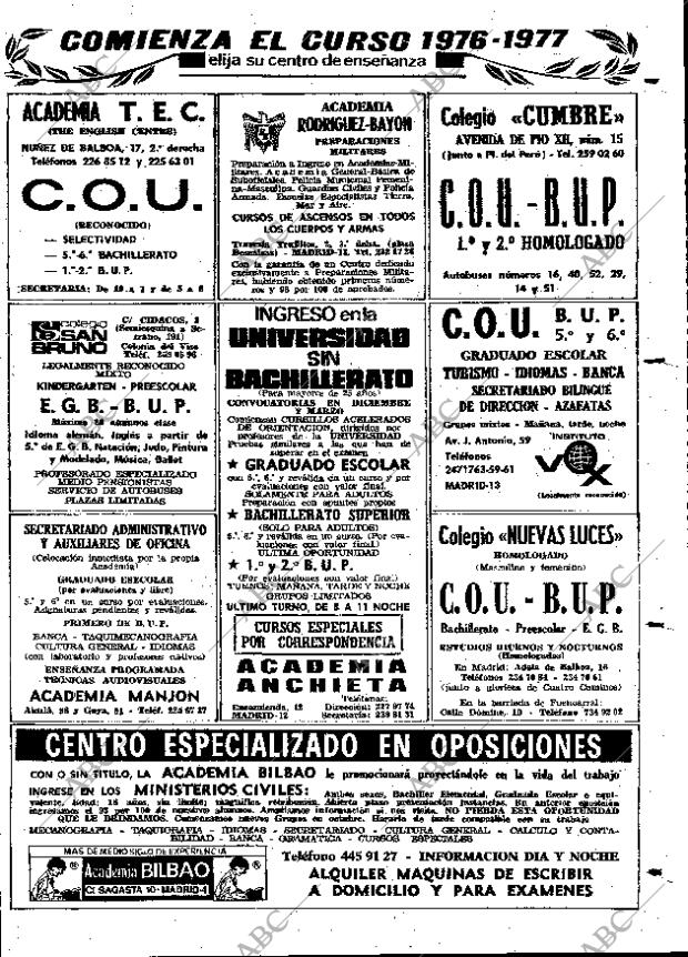 ABC MADRID 22-09-1976 página 109