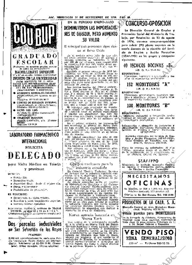 ABC MADRID 22-09-1976 página 62