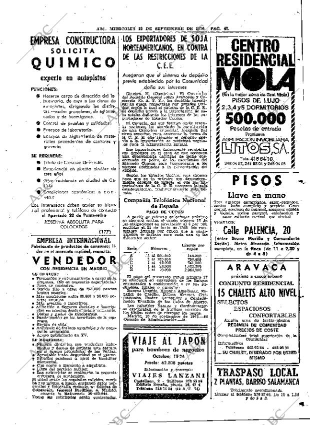 ABC MADRID 22-09-1976 página 63