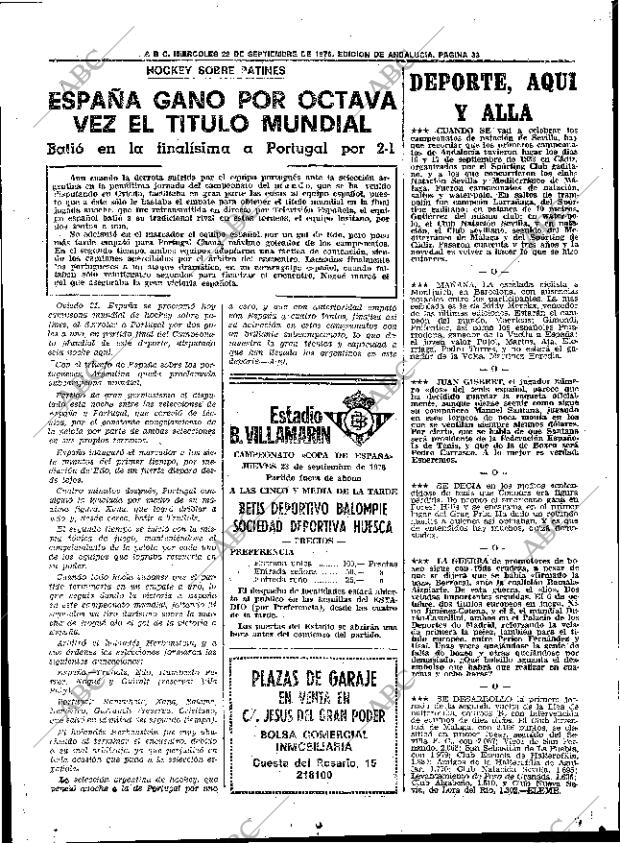 ABC SEVILLA 22-09-1976 página 47