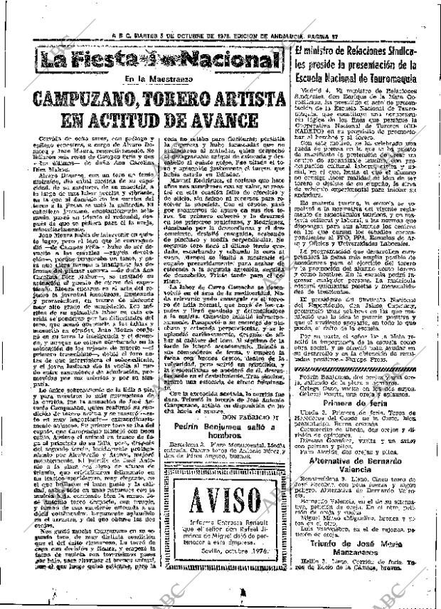 ABC SEVILLA 05-10-1976 página 67