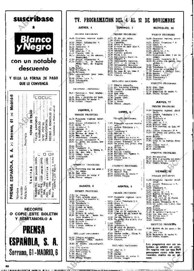 BLANCO Y NEGRO MADRID 06-11-1976 página 68
