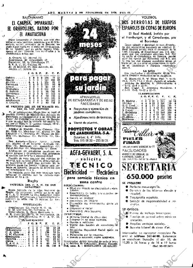 ABC MADRID 09-11-1976 página 86