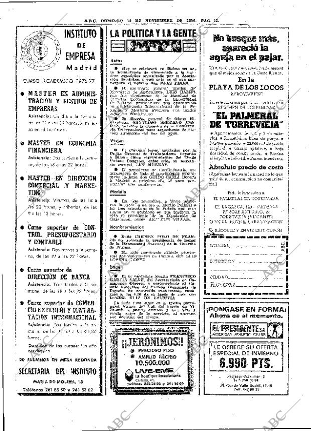 ABC MADRID 14-11-1976 página 28