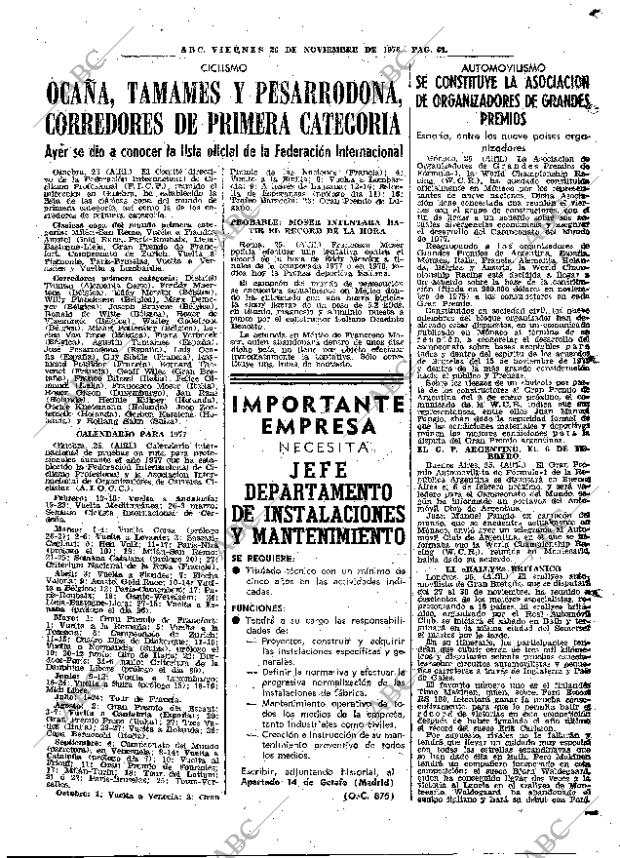 ABC MADRID 26-11-1976 página 77