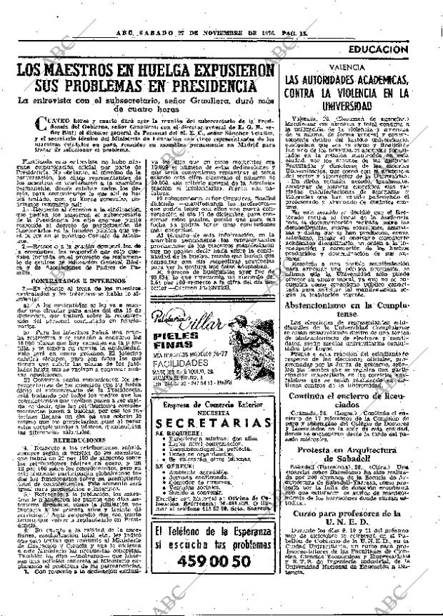 ABC MADRID 27-11-1976 página 27