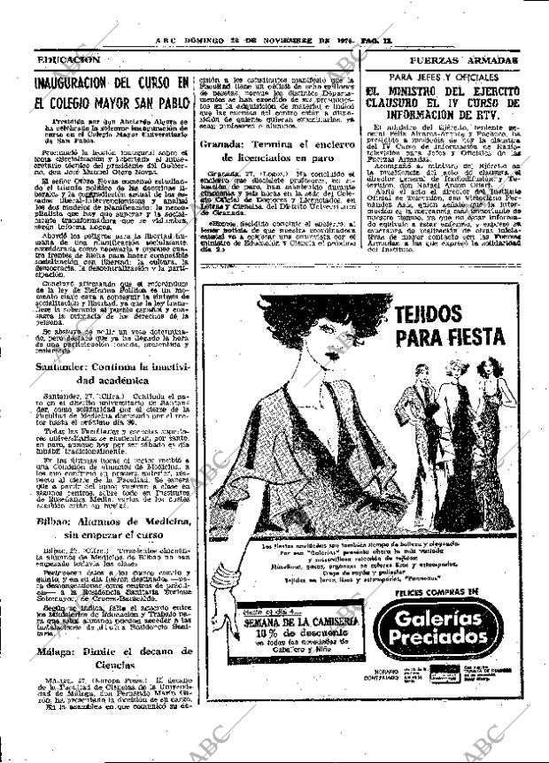 ABC MADRID 28-11-1976 página 70