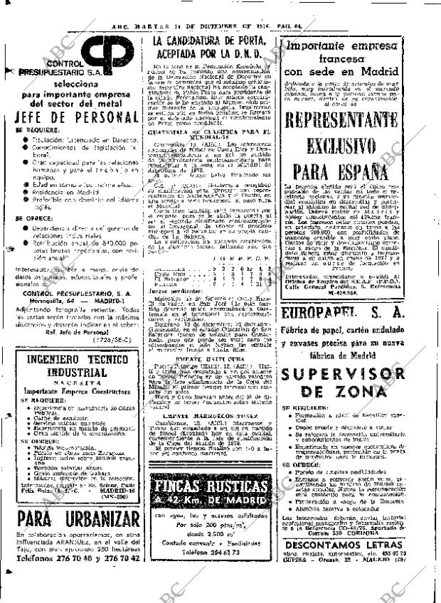 ABC MADRID 14-12-1976 página 84