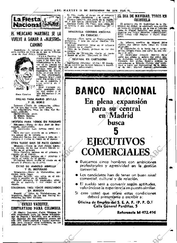 ABC MADRID 14-12-1976 página 91