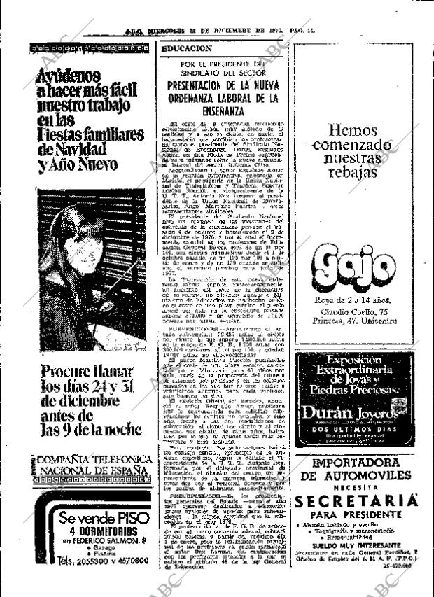 ABC MADRID 22-12-1976 página 30