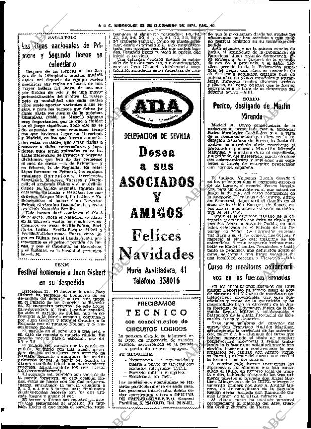 ABC SEVILLA 22-12-1976 página 70