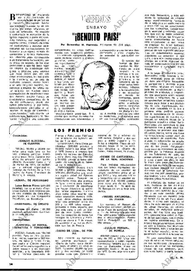 BLANCO Y NEGRO MADRID 01-01-1977 página 54