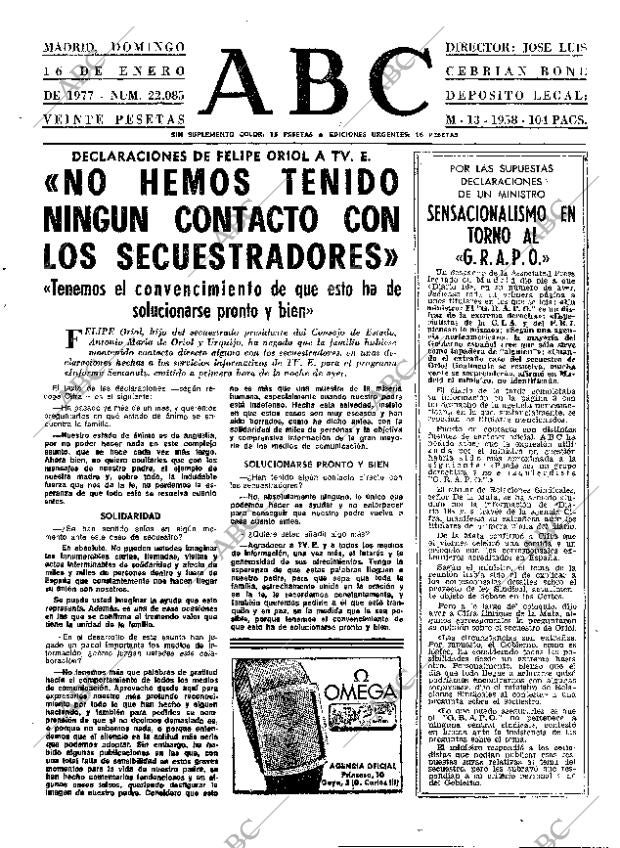 ABC MADRID 16-01-1977 página 13