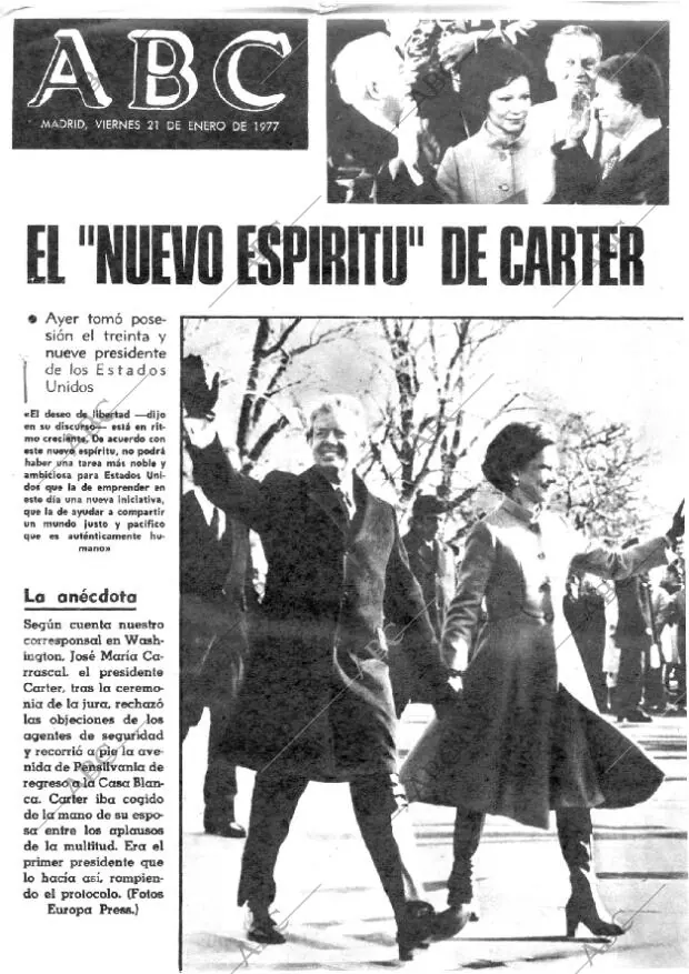 ABC MADRID 21-01-1977 página 1