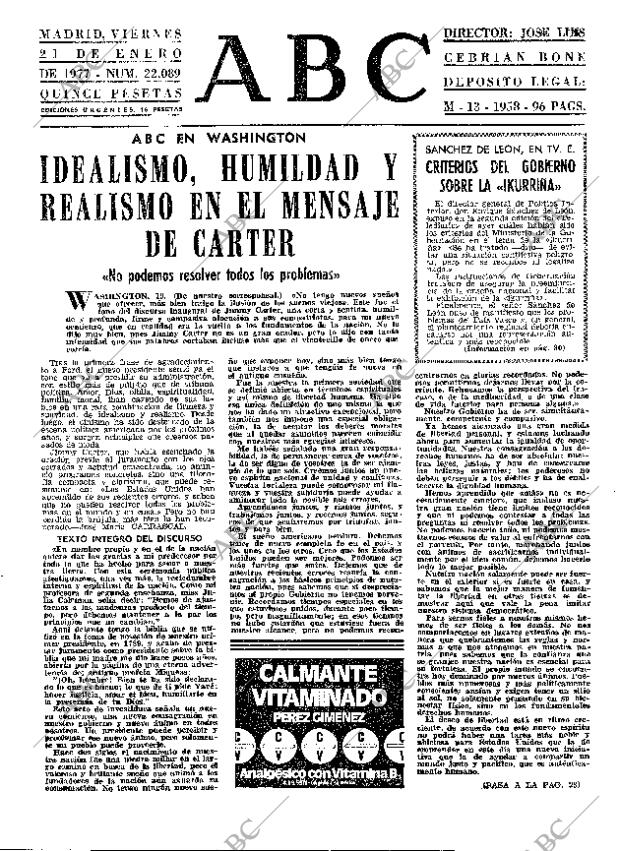 ABC MADRID 21-01-1977 página 9