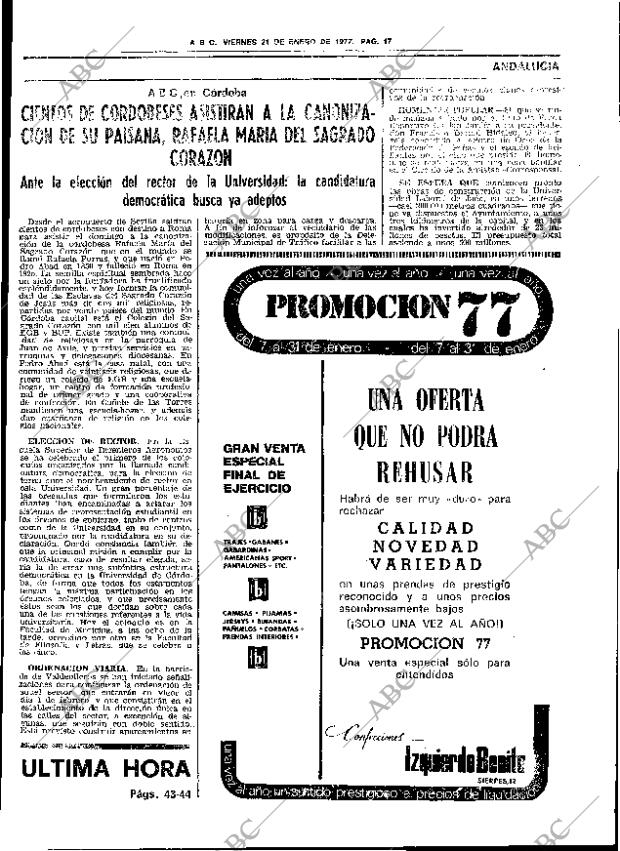 ABC SEVILLA 21-01-1977 página 25