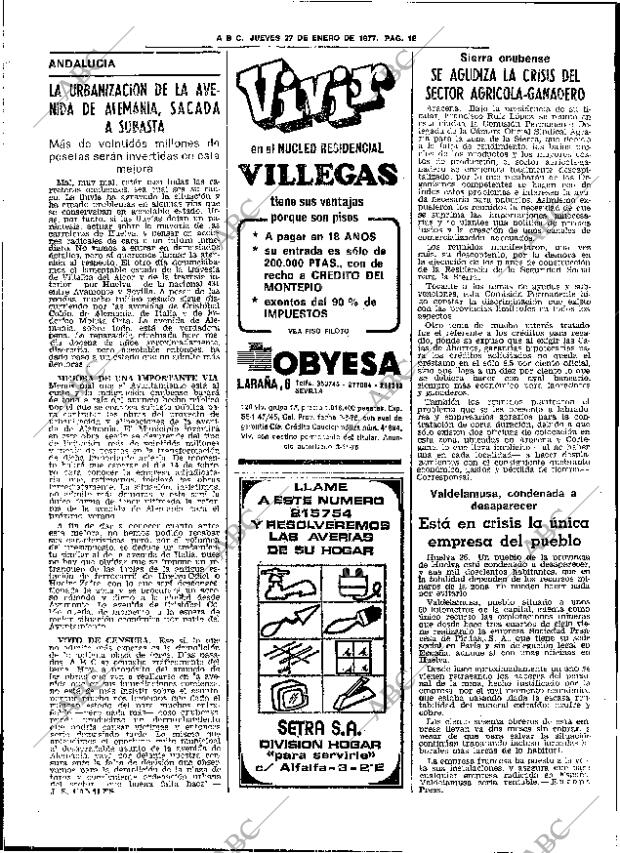 ABC SEVILLA 27-01-1977 página 20