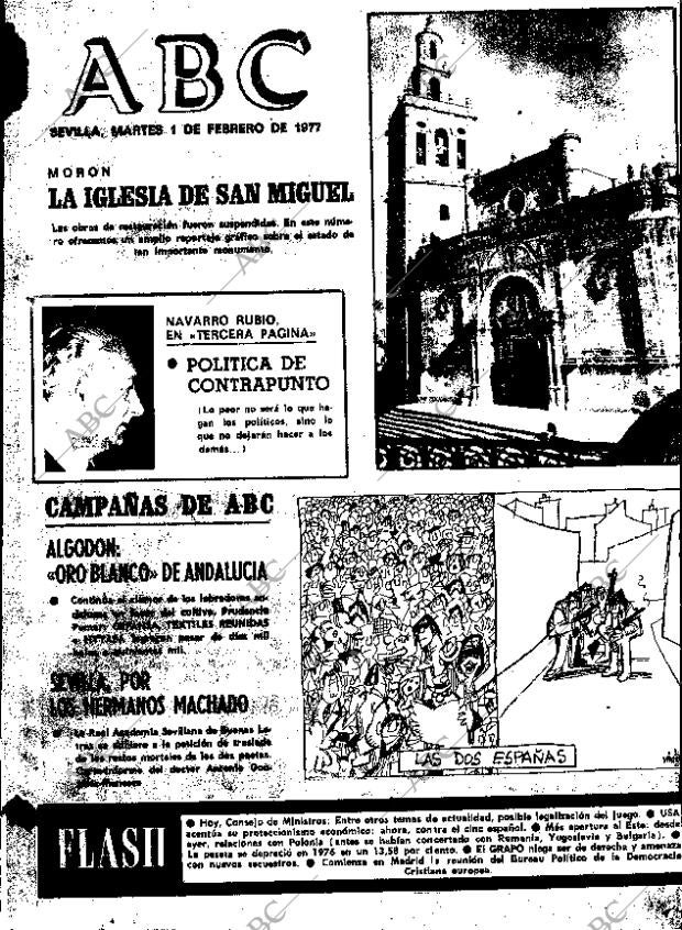 ABC SEVILLA 01-02-1977 página 1