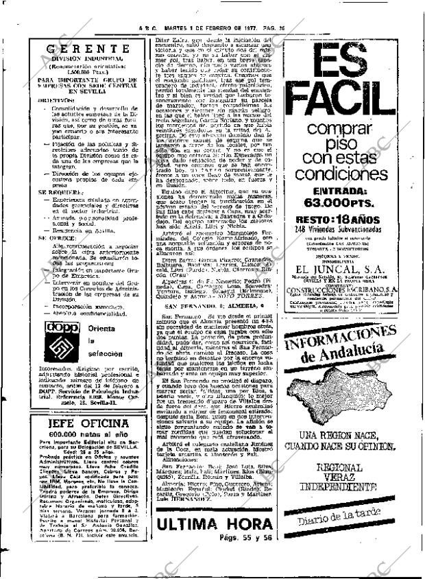 ABC SEVILLA 01-02-1977 página 66