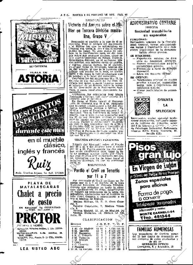 ABC SEVILLA 01-02-1977 página 70