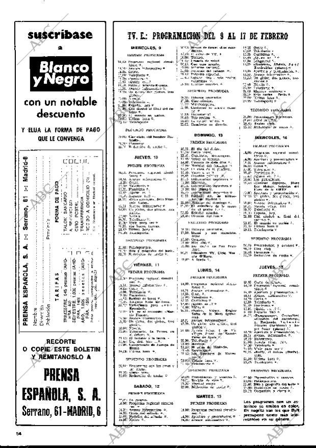 BLANCO Y NEGRO MADRID 09-02-1977 página 54