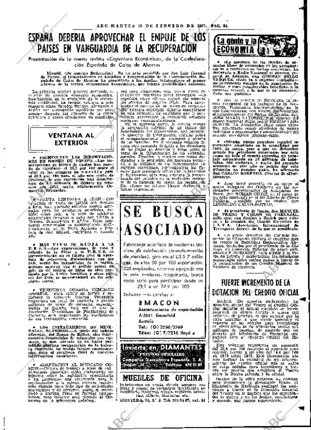 ABC MADRID 15-02-1977 página 67