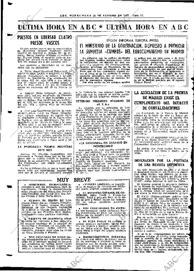 ABC MADRID 16-02-1977 página 84