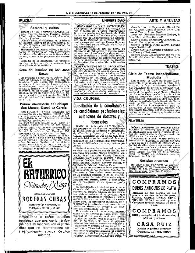 ABC SEVILLA 16-02-1977 página 38