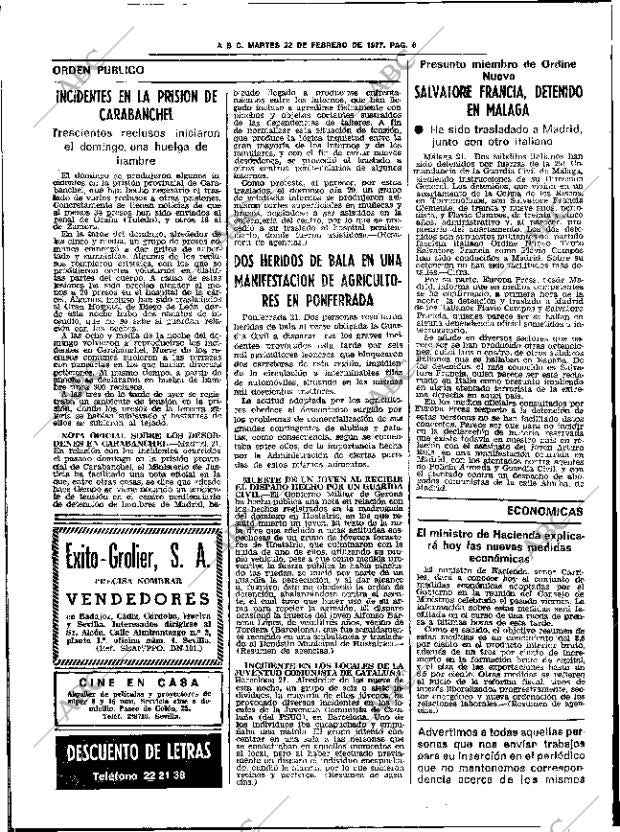 ABC SEVILLA 22-02-1977 página 36