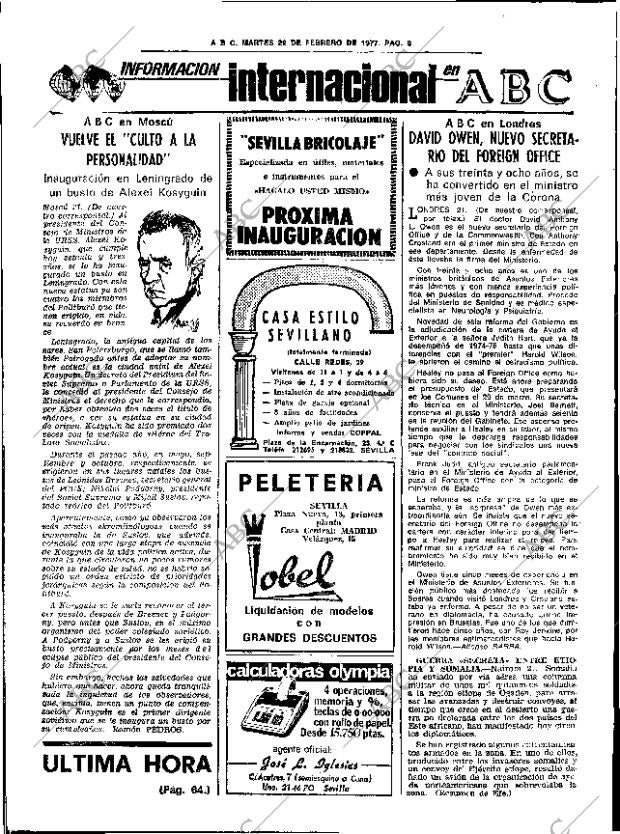 ABC SEVILLA 22-02-1977 página 38
