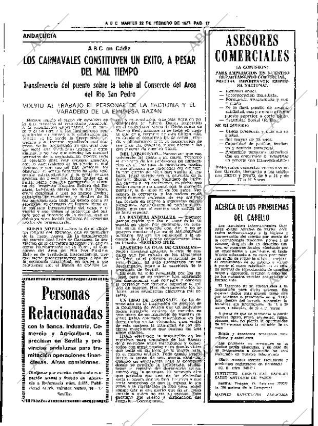 ABC SEVILLA 22-02-1977 página 47