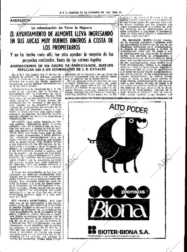 ABC SEVILLA 22-02-1977 página 51