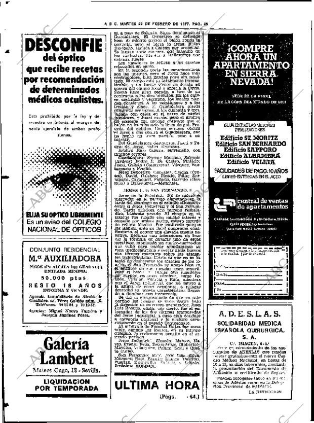 ABC SEVILLA 22-02-1977 página 76