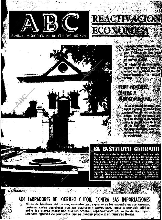 ABC SEVILLA 23-02-1977 página 1