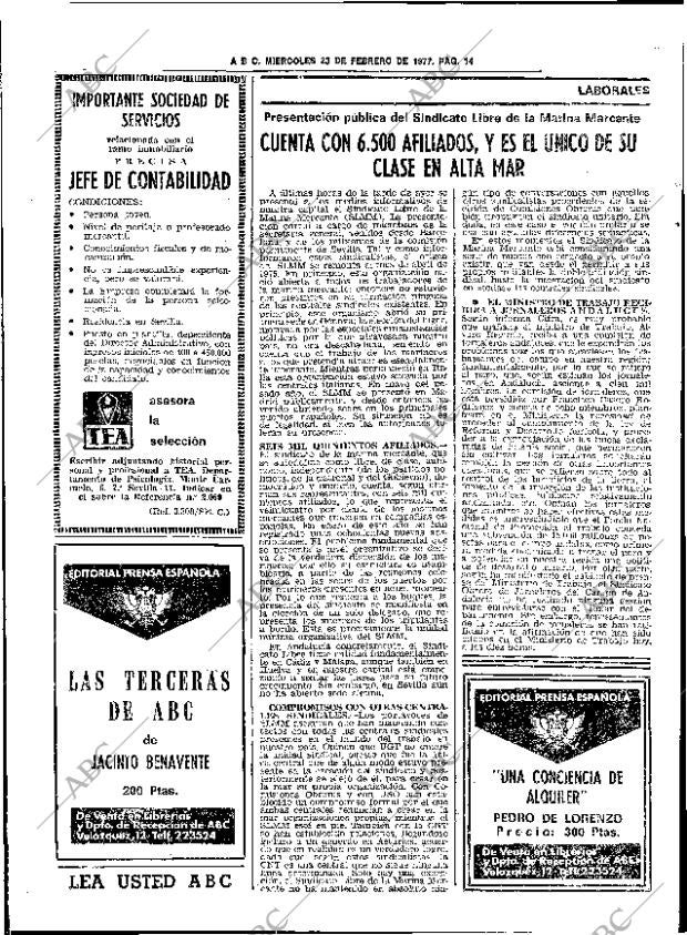 ABC SEVILLA 23-02-1977 página 28