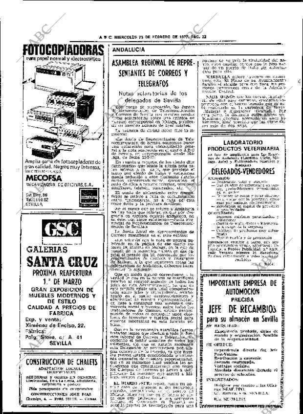 ABC SEVILLA 23-02-1977 página 36
