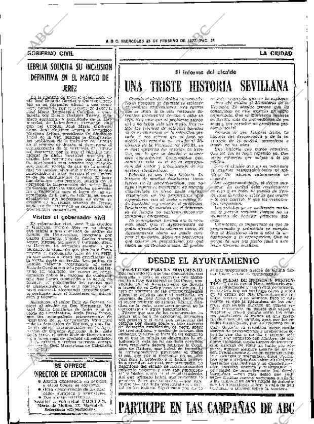 ABC SEVILLA 23-02-1977 página 38
