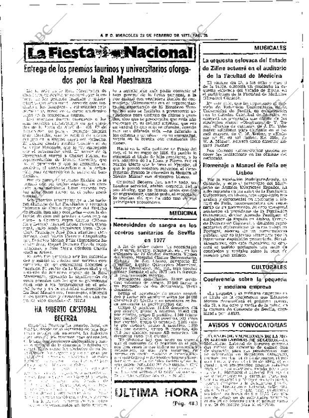 ABC SEVILLA 23-02-1977 página 44