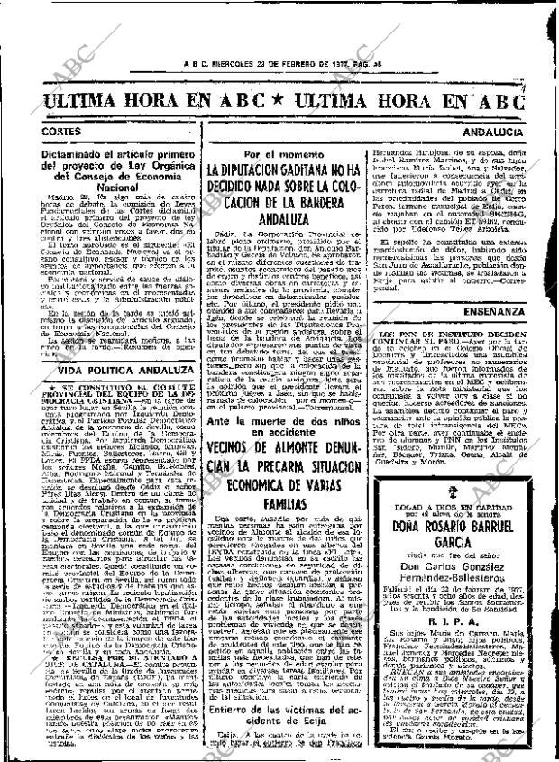 ABC SEVILLA 23-02-1977 página 62