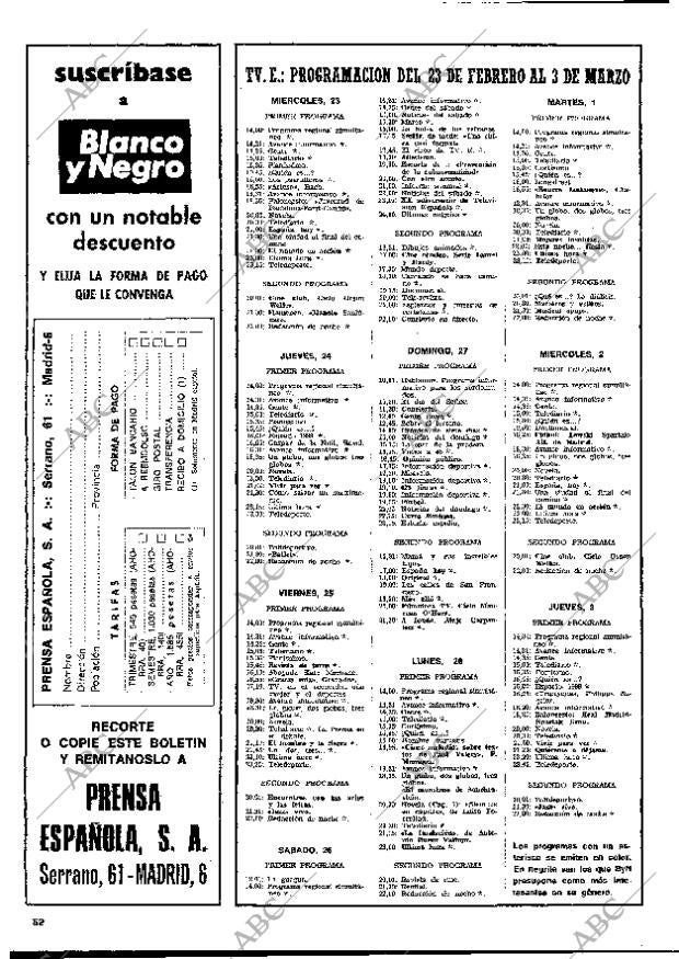 BLANCO Y NEGRO MADRID 23-02-1977 página 52