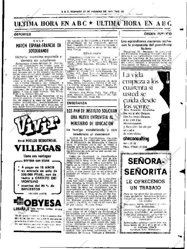 ABC SEVILLA 27-02-1977 página 77