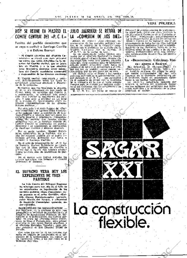 ABC MADRID 14-04-1977 página 27