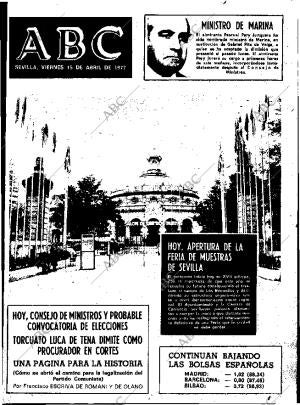 ABC SEVILLA 15-04-1977 página 1