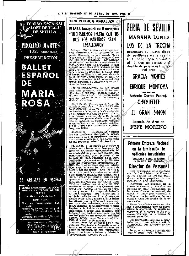 ABC SEVILLA 17-04-1977 página 40