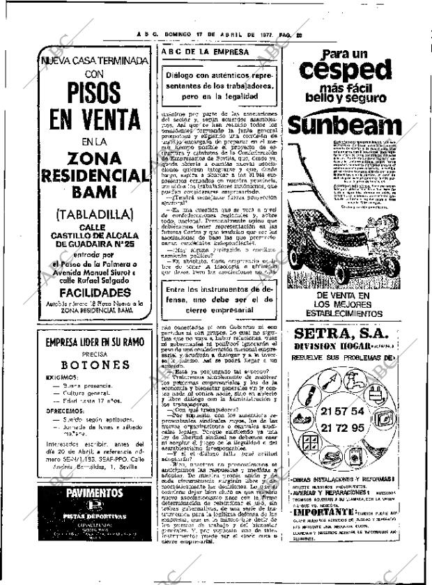 ABC SEVILLA 17-04-1977 página 50