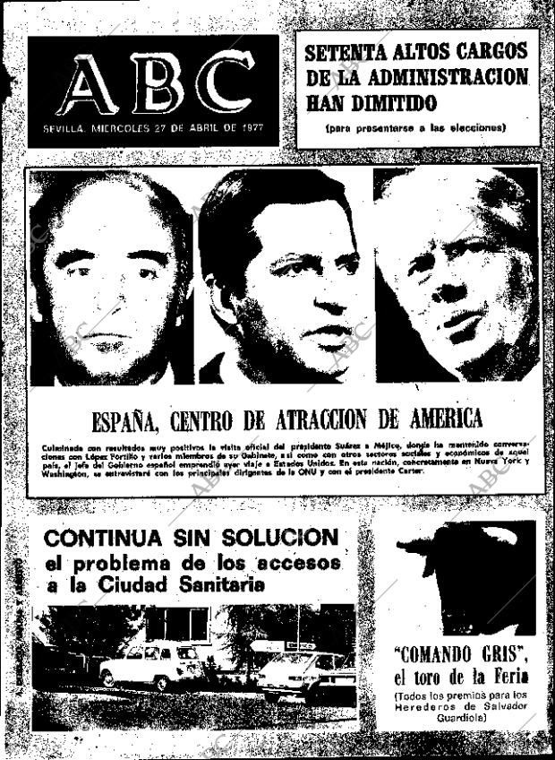 ABC SEVILLA 27-04-1977 página 1