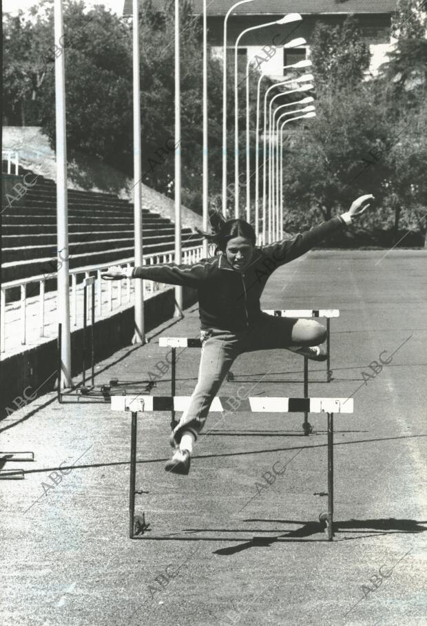 La atleta Carmen Valero durante un entrenamiento